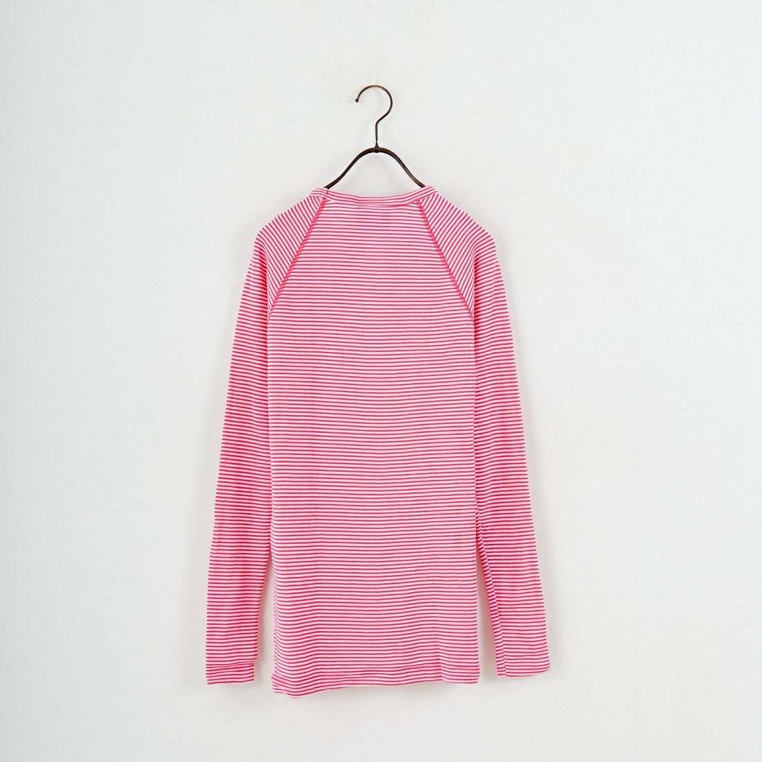 WILDERNESS WEAR [ウィルダネスウェア] ポリプロピレン ロングスリーブボーダーTシャツ [POLYPRO190-LS-CR-ST] PINK/WHITE