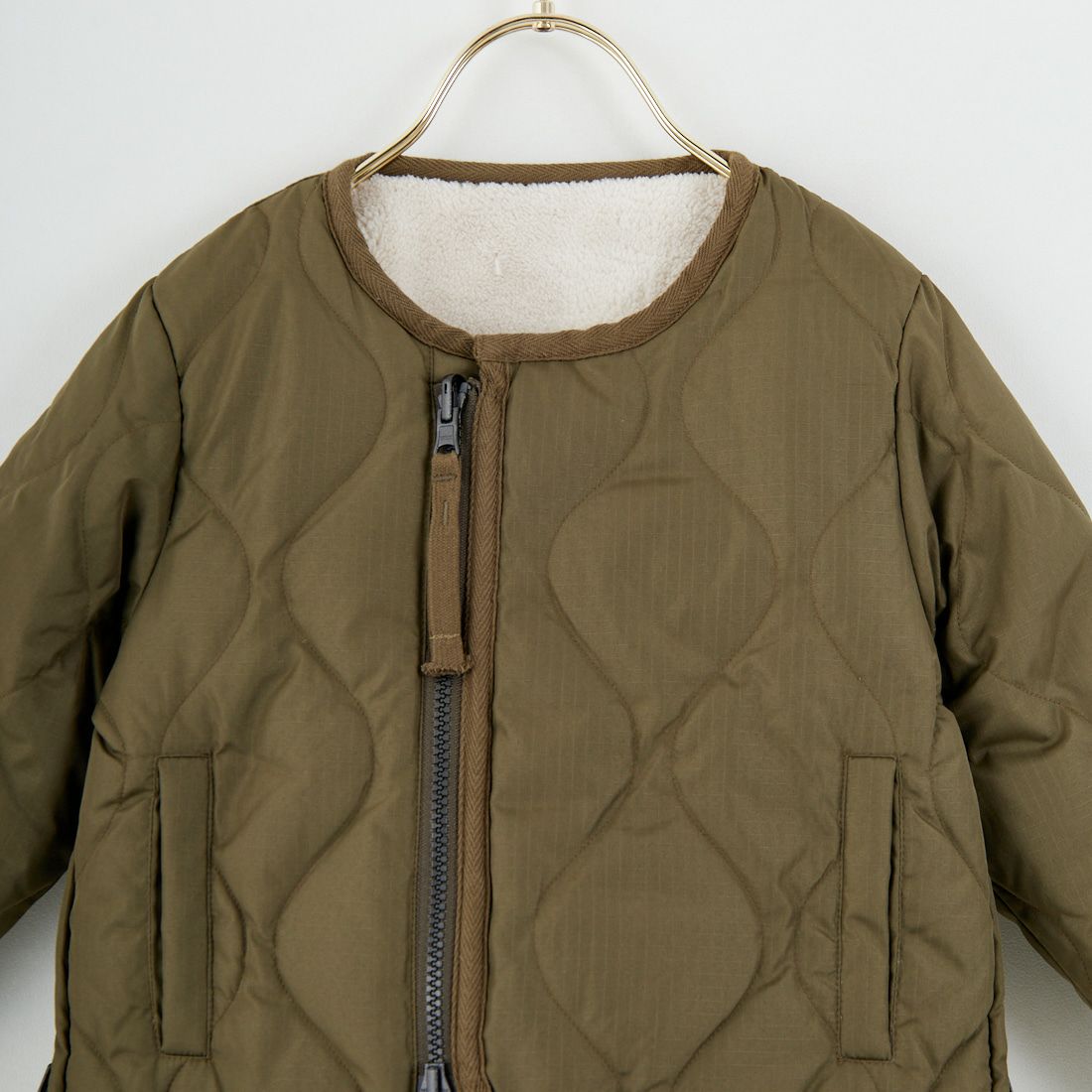 TAION [タイオン] キッズ ミリタリー クルーネックダウンジャケット [TAION-KR104BML-1] D.OLIVE/CR