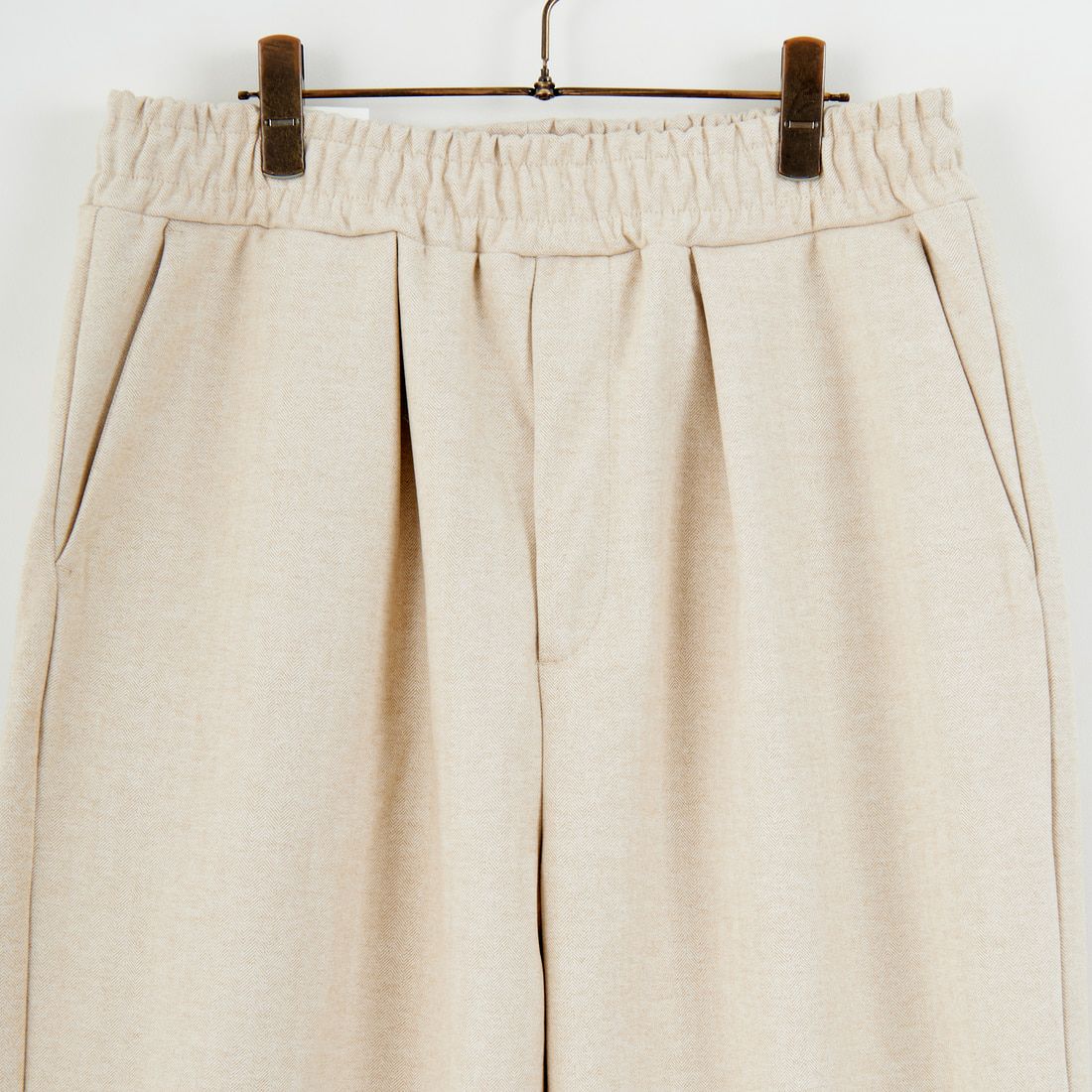 Jeans Factory Clothes [ジーンズファクトリークローズ] ヘリンボーンジャガードイージーパンツ [WRK25-230-03] BEIGE