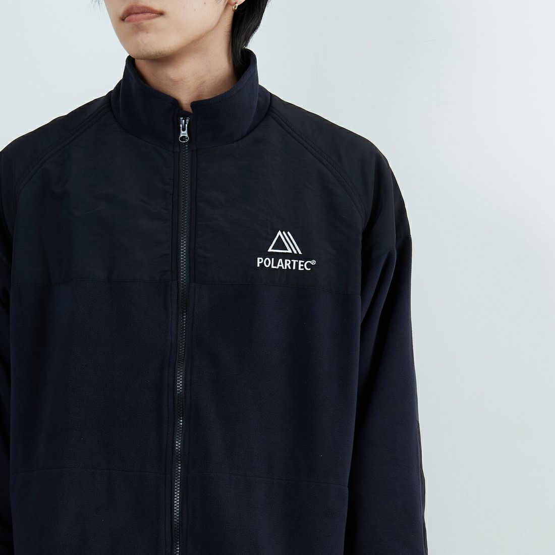 Jeans Factory Clothes [ジーンズファクトリークローズ] ポーラテック ECWCSフリースジャケット [JFC-254-041] 80 ﾌﾞﾗｯｸ &&モデル身長：179cm 着用サイズ：L&&