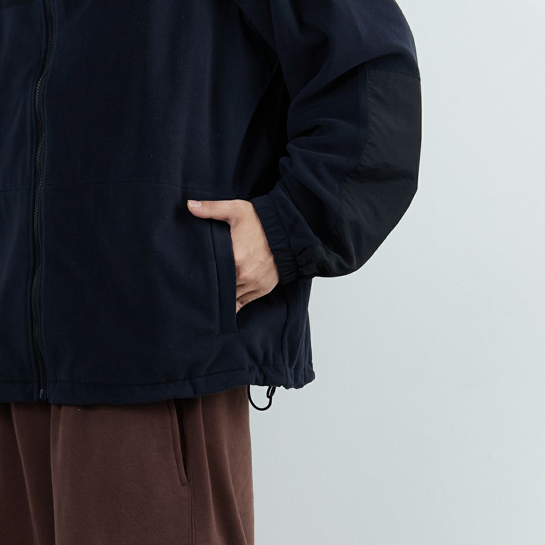 Jeans Factory Clothes [ジーンズファクトリークローズ] ポーラテック ECWCSフリースジャケット [JFC-254-041] 80 ﾌﾞﾗｯｸ &&モデル身長：179cm 着用サイズ：L&&