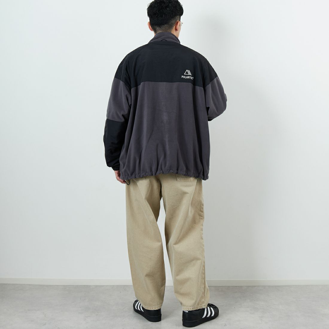 Jeans Factory Clothes [ジーンズファクトリークローズ] ポーラテック ECWCSフリースジャケット [JFC-254-041] 89 ﾁｬｺｰﾙ &&モデル身長：168cm 着用サイズ：L&&