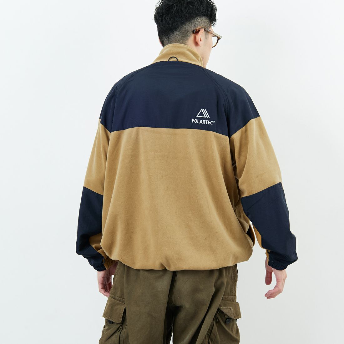 Jeans Factory Clothes [ジーンズファクトリークローズ] ポーラテック ECWCSフリースジャケット [JFC-254-041] 74 ﾍﾞｰｼﾞｭ &&モデル身長：168cm 着用サイズ：M&&