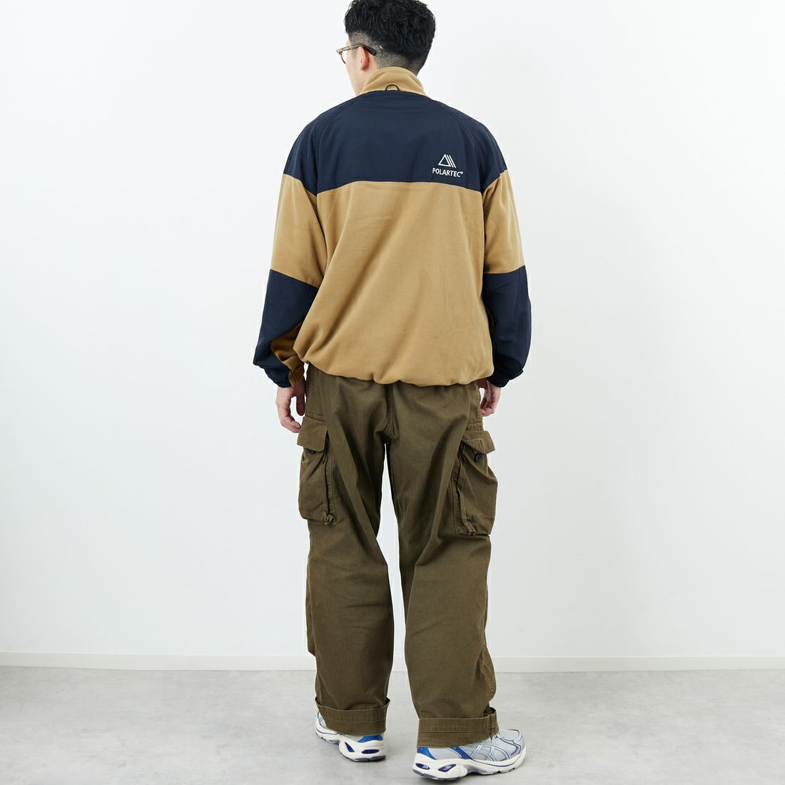 Jeans Factory Clothes [ジーンズファクトリークローズ] ポーラテック ECWCSフリースジャケット [JFC-254-041] 74 ﾍﾞｰｼﾞｭ &&モデル身長：168cm 着用サイズ：M&&