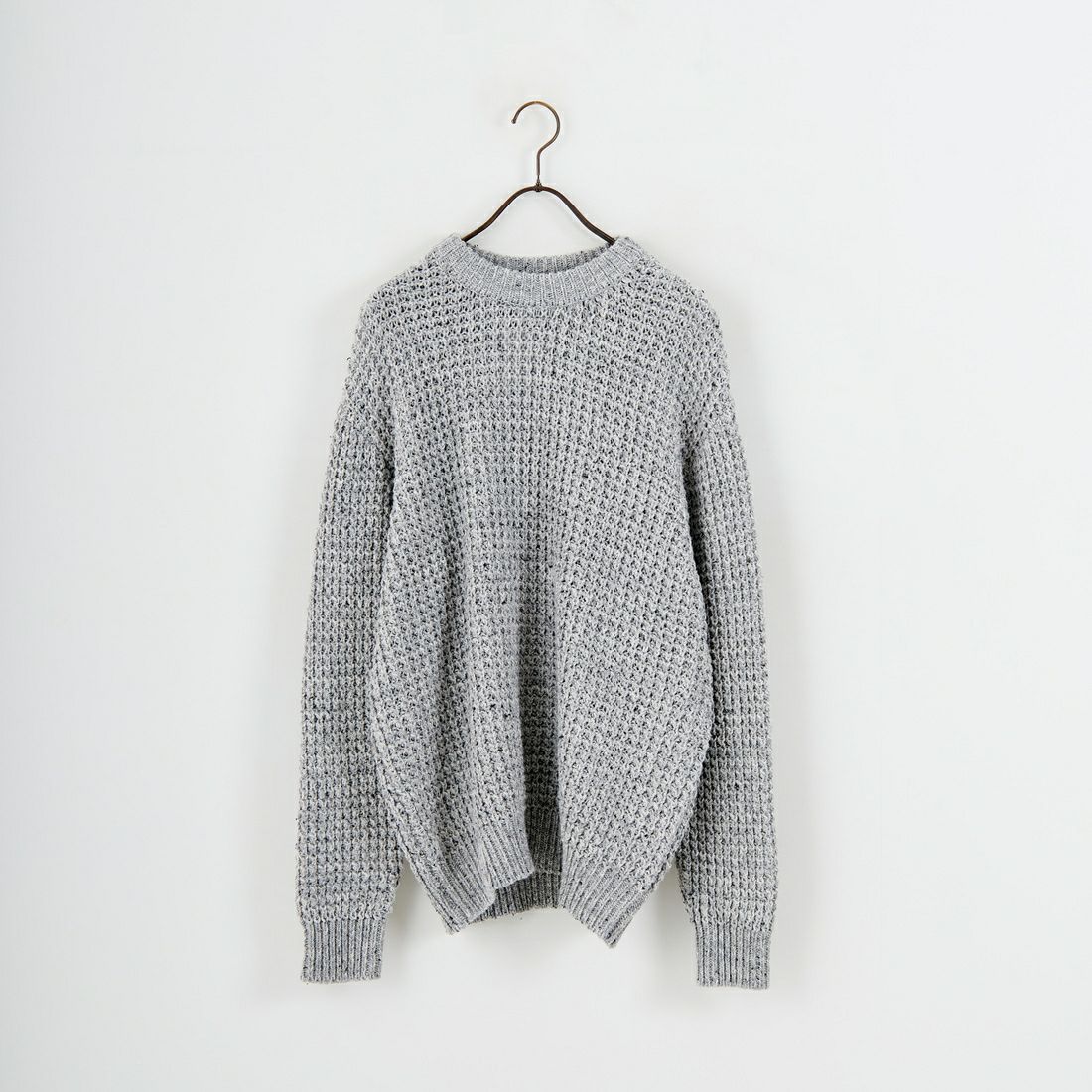 Jeans Factory Clothes [ジーンズファクトリークローズ] ネップビッグワッフル クルーネックニット [JFC-254-077]