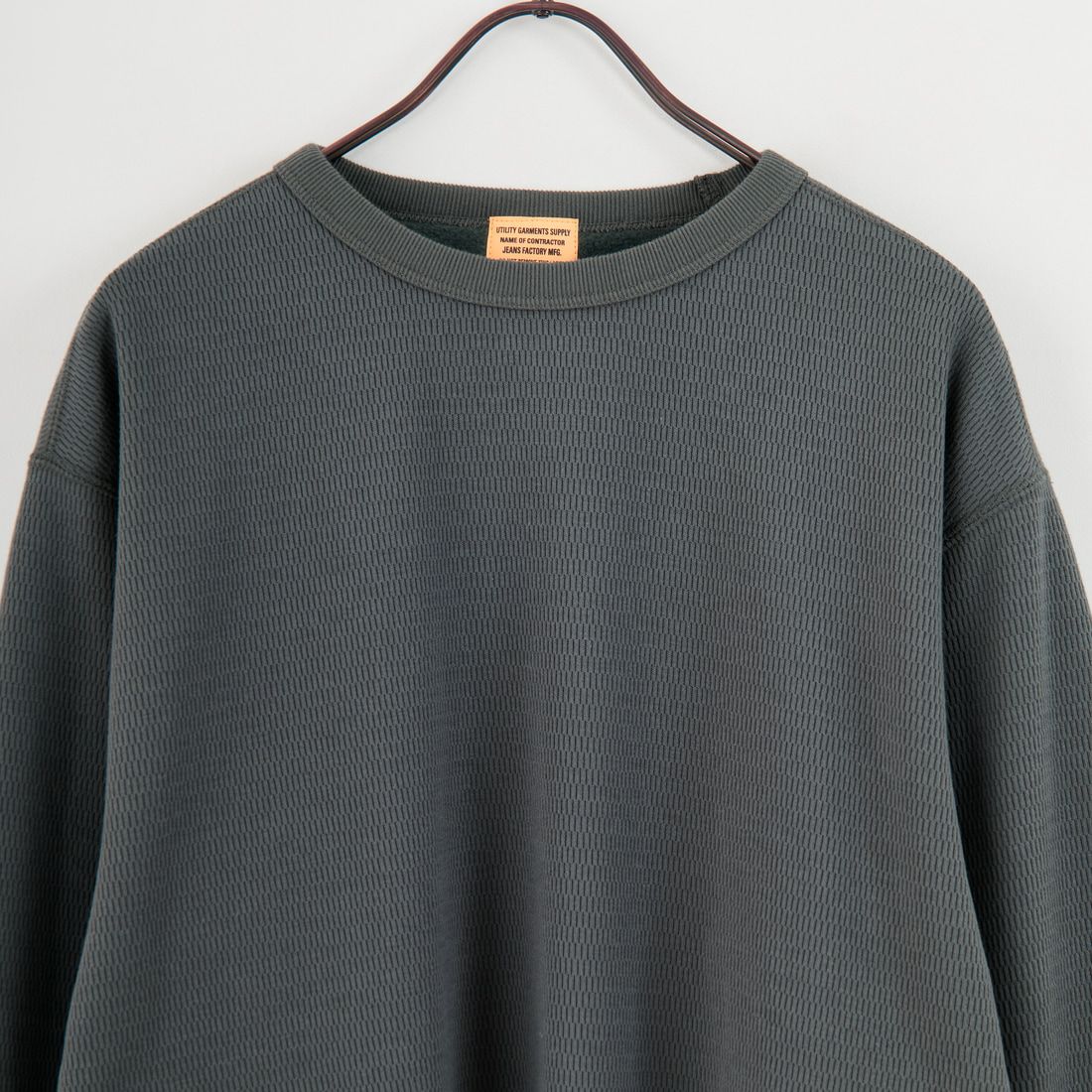 Jeans Factory Clothes [ジーンズファクトリークローズ] ボンバーヒート ハニカムサーマルTシャツ [JFC-254-070] D.GREEN