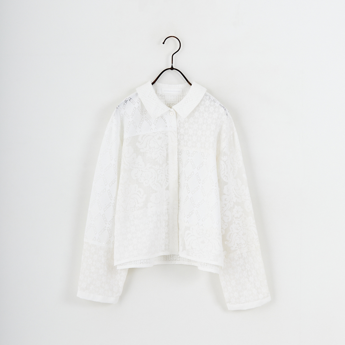 Jeans Factory Clothes [ジーンズファクトリークローズ] パッチワークショートシャツ [153317] 01 ｵﾌﾎﾜｲﾄ