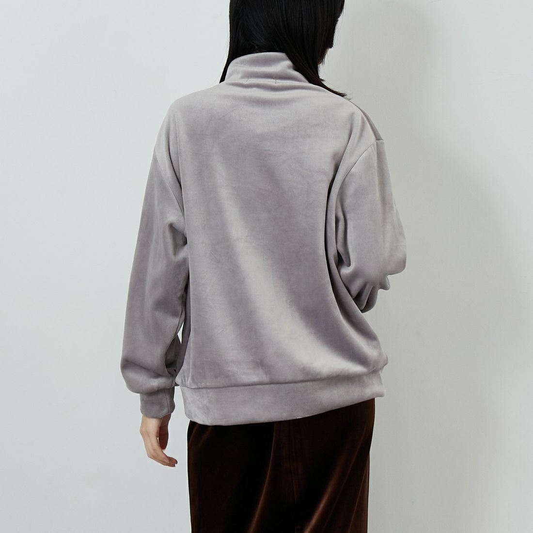 Jf Ready Made [ジェイエフレディメイド] リブジャージプルオーバー [735830] 12 ｸﾞﾚｰ &&モデル身長：162cm 着用サイズ：F&&