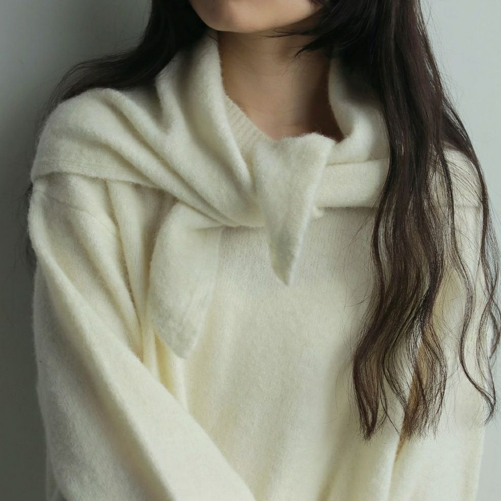 anuke [アンヌーク] レイヤードスカーフニット [62520528] IVR