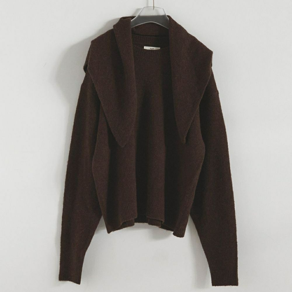 anuke [アンヌーク] レイヤードスカーフニット [62520528] BRN