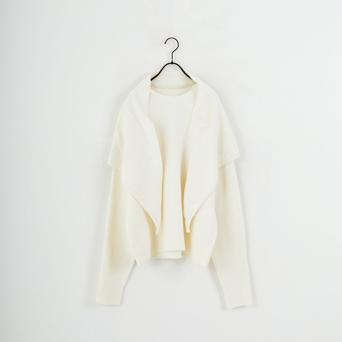 anuke [アンヌーク] レイヤードスカーフニット [62520528] IVR