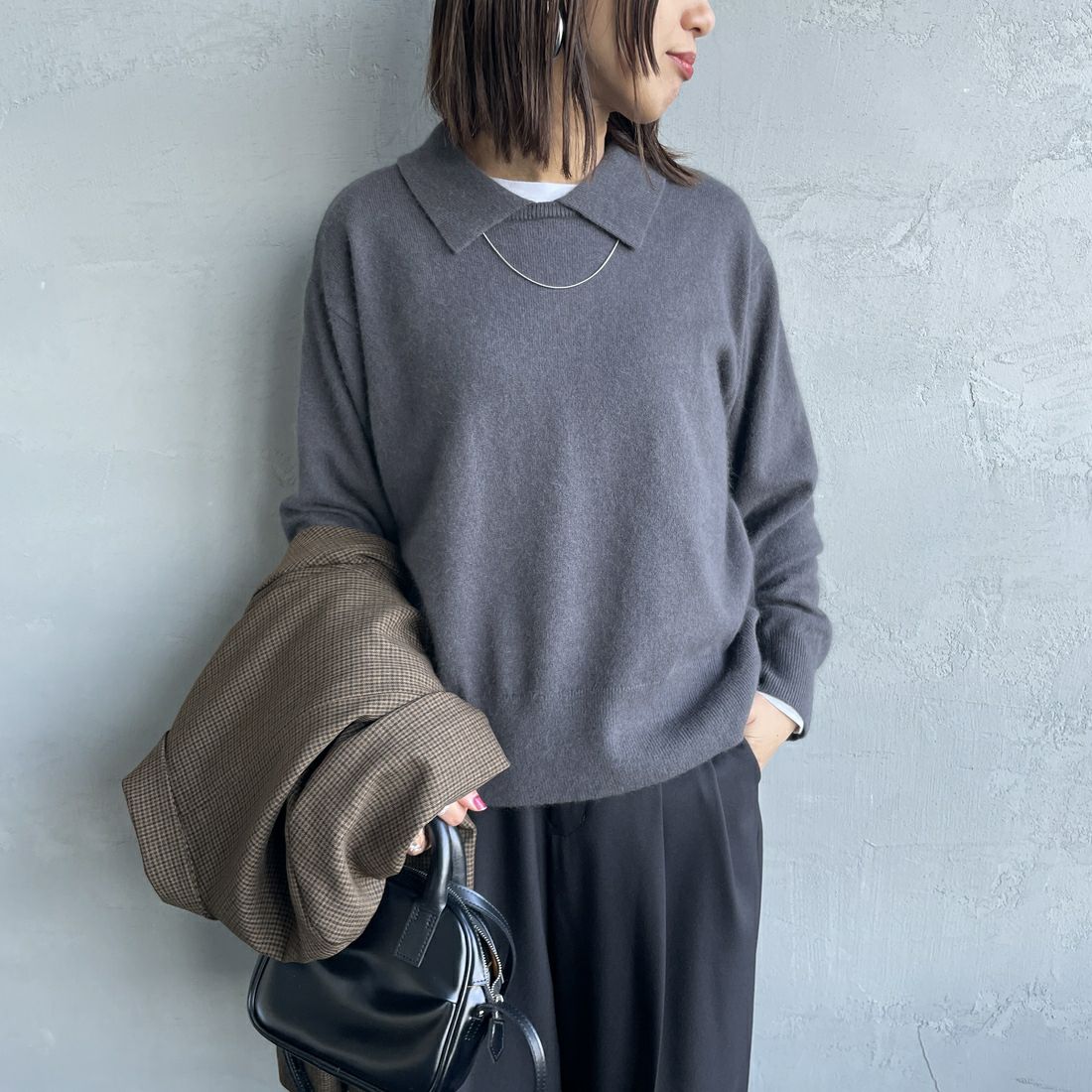 92 D.GRAY&&モデル身長：159cm 着用サイズ：F&&