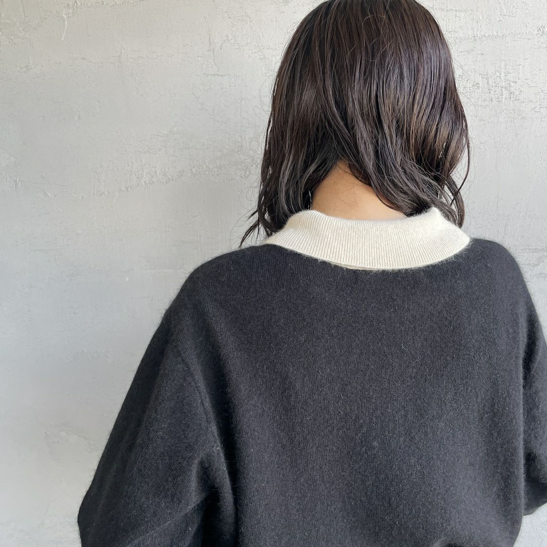 mizuiro ind [ミズイロインド] ハイゲージ襟付きプルオーバー [4
