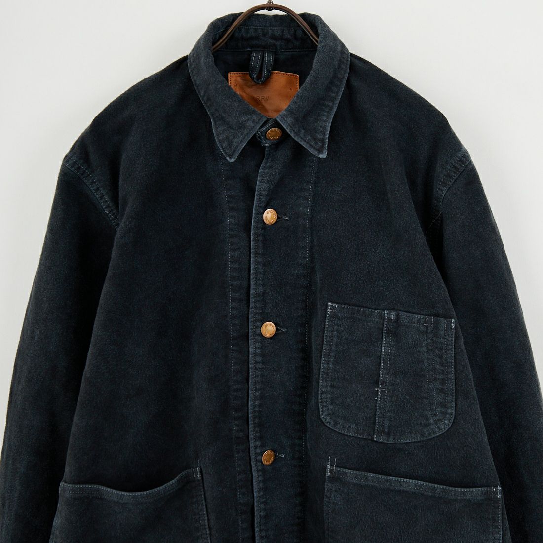 REMI RELIEF [レミレリーフ] モールスキンカバーオールジャケット [RN29373043] BLACK