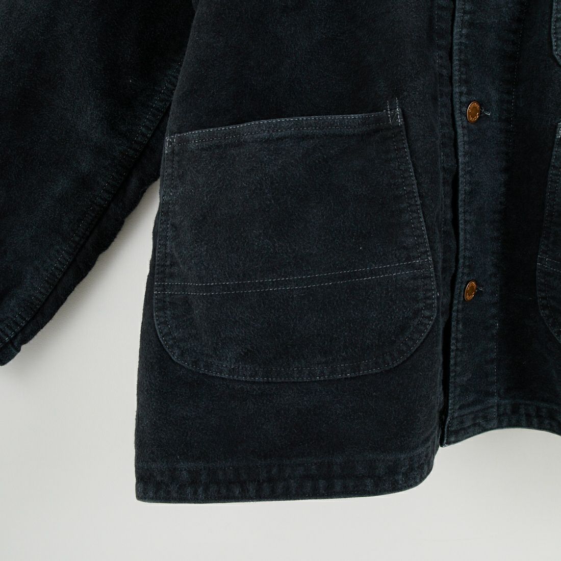 REMI RELIEF [レミレリーフ] モールスキンカバーオールジャケット [RN29373043] BLACK