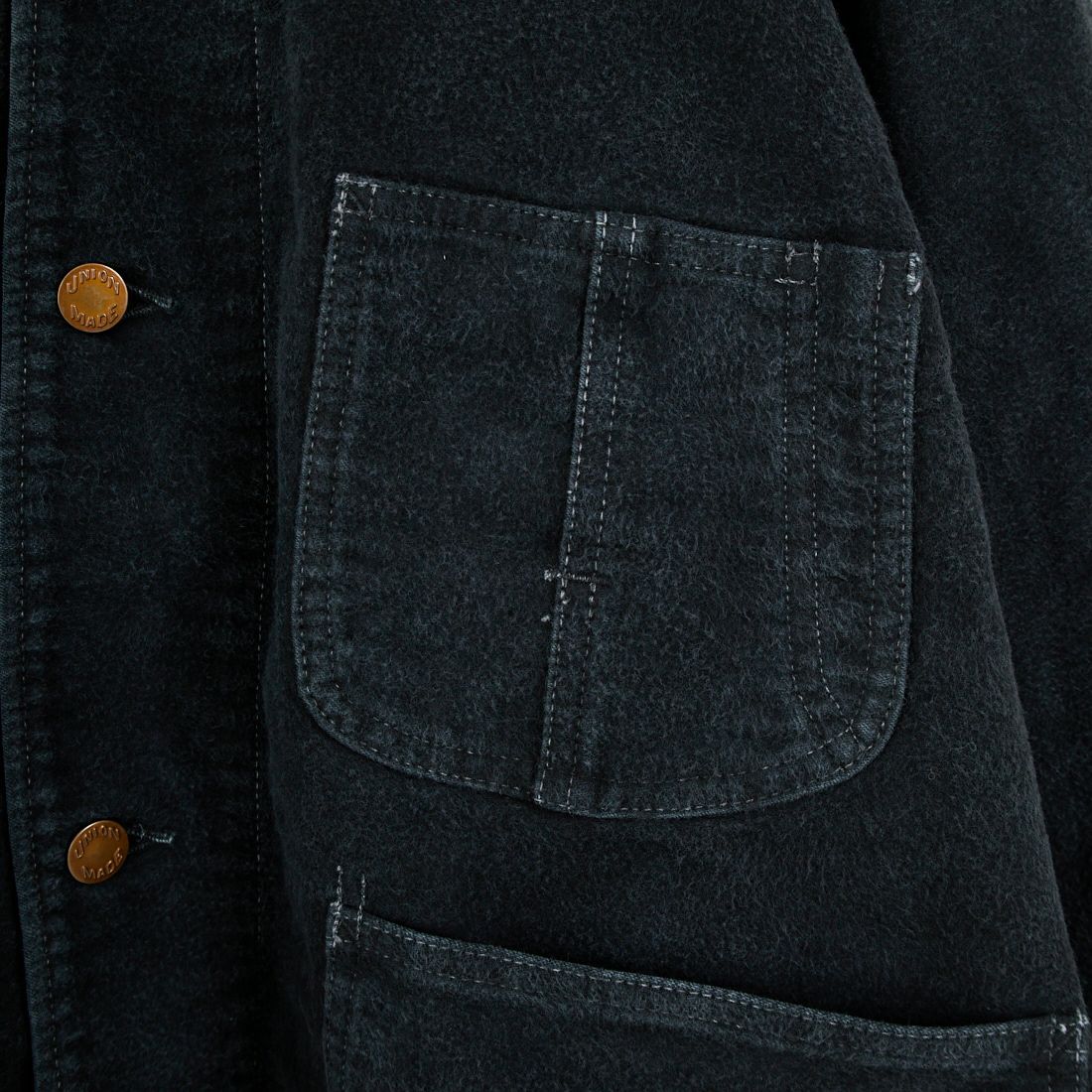 REMI RELIEF [レミレリーフ] モールスキンカバーオールジャケット [RN29373043] BLACK