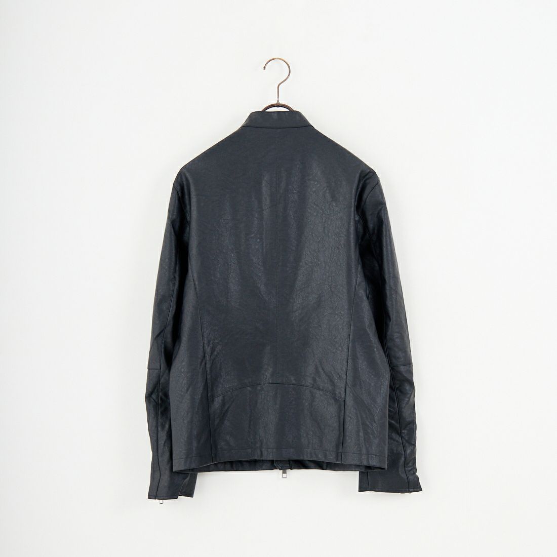 33Degrees [サーティスリーディグリーズ] フェイクレザー シングルライダースジャケット [560003IN] BLACK