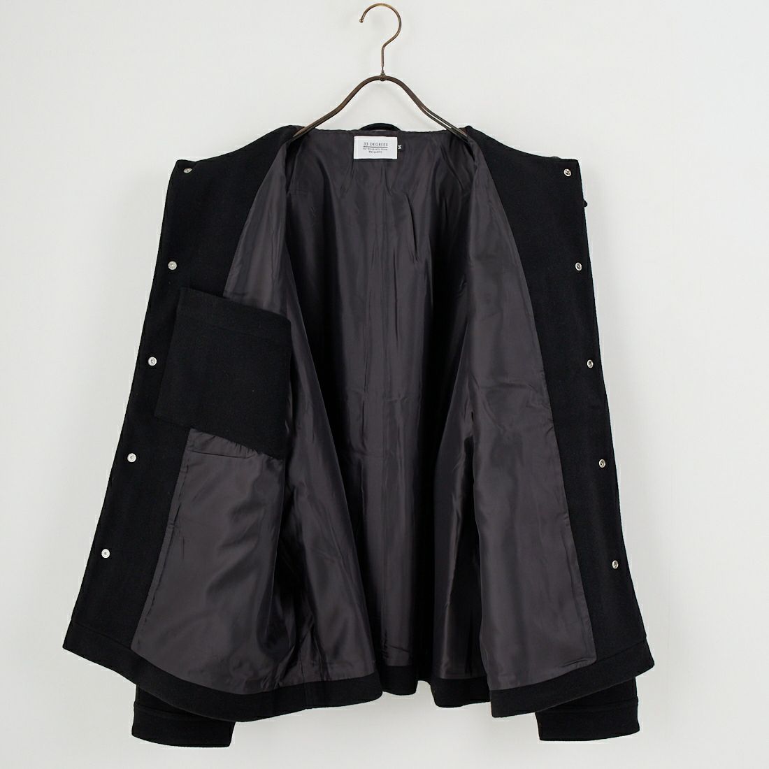 33Degrees [サーティスリーディグリーズ] メルトンカバーオールジャケット [831017IN] BLACK