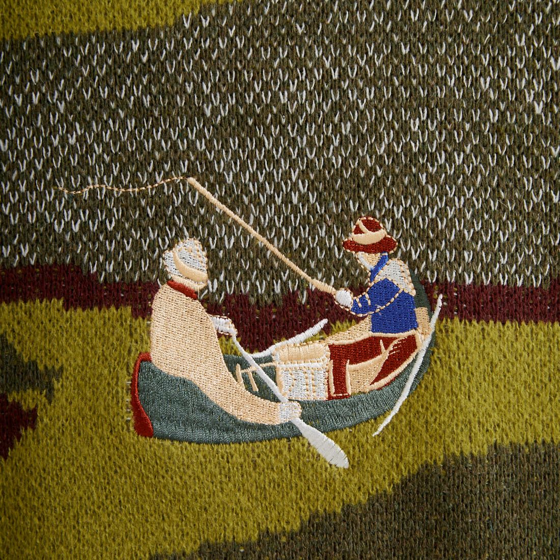 33Degrees [サーティスリーディグリーズ] ヴィンテージライクジャガードニット [TH-3991] B MUS