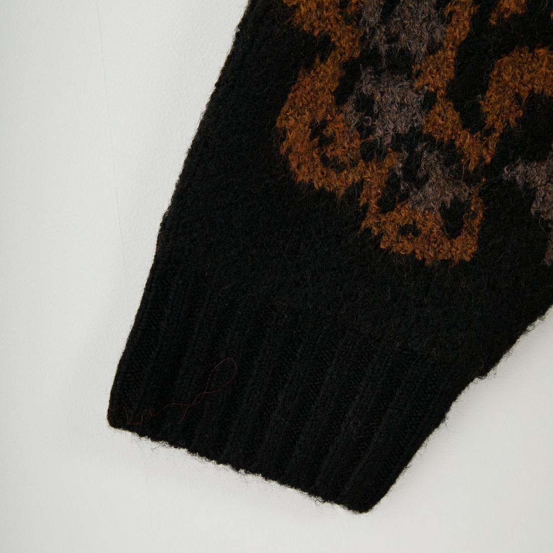 33Degrees [サーティースリーディグリーズ] モヘアタッチダブルジャガードカーディガン [M2521000JF] BLK