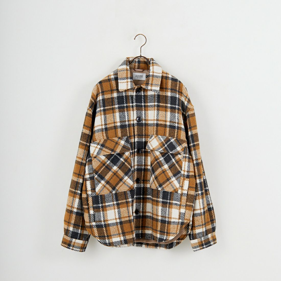 33Degrees [サーティスリーディグリーズ] メルトンチェックCPO