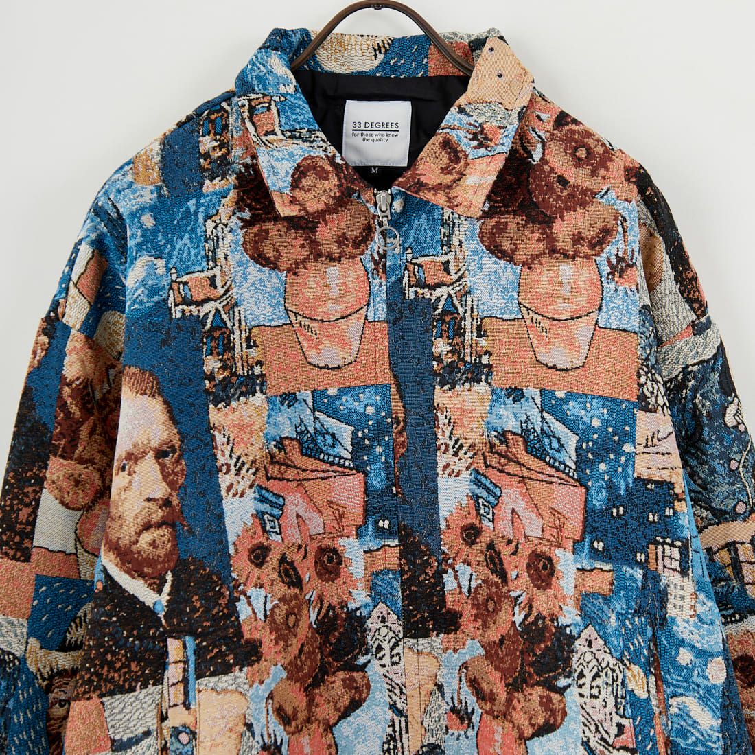 33Degrees [サーティスリーディグリーズ] ゴブランジップブルゾン [TH-3947] C ｺﾞｯﾎ