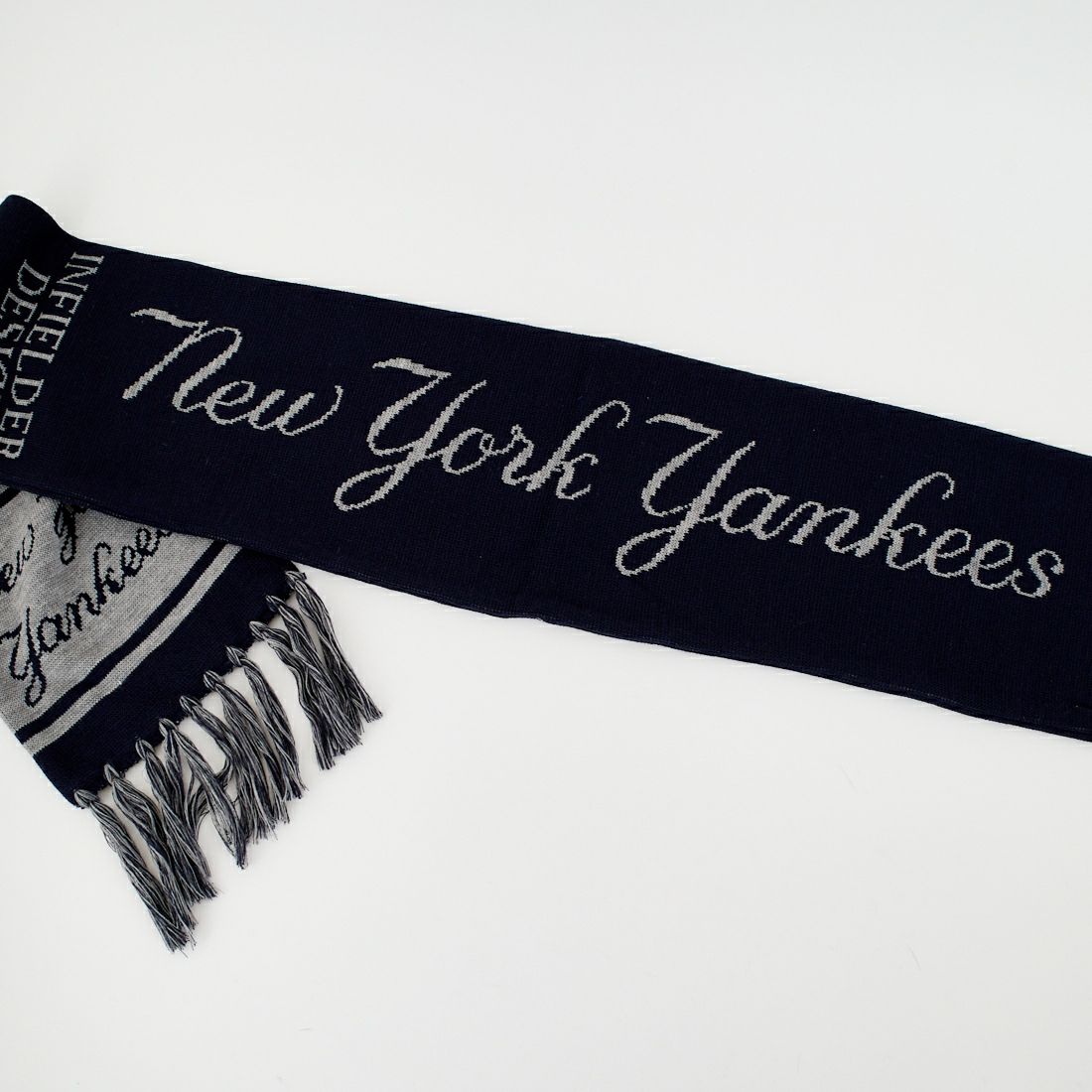 MLB × INFIELDER DESIGN [エムエルビー × インフィールダーデザイン] MLB チームマフラー [MLB-275] NV-YANKEES