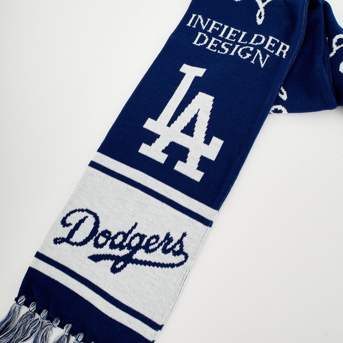 MLB × INFIELDER DESIGN [エムエルビー × インフィールダーデザイン] MLB チームマフラー [MLB-275] BL-DODGERS