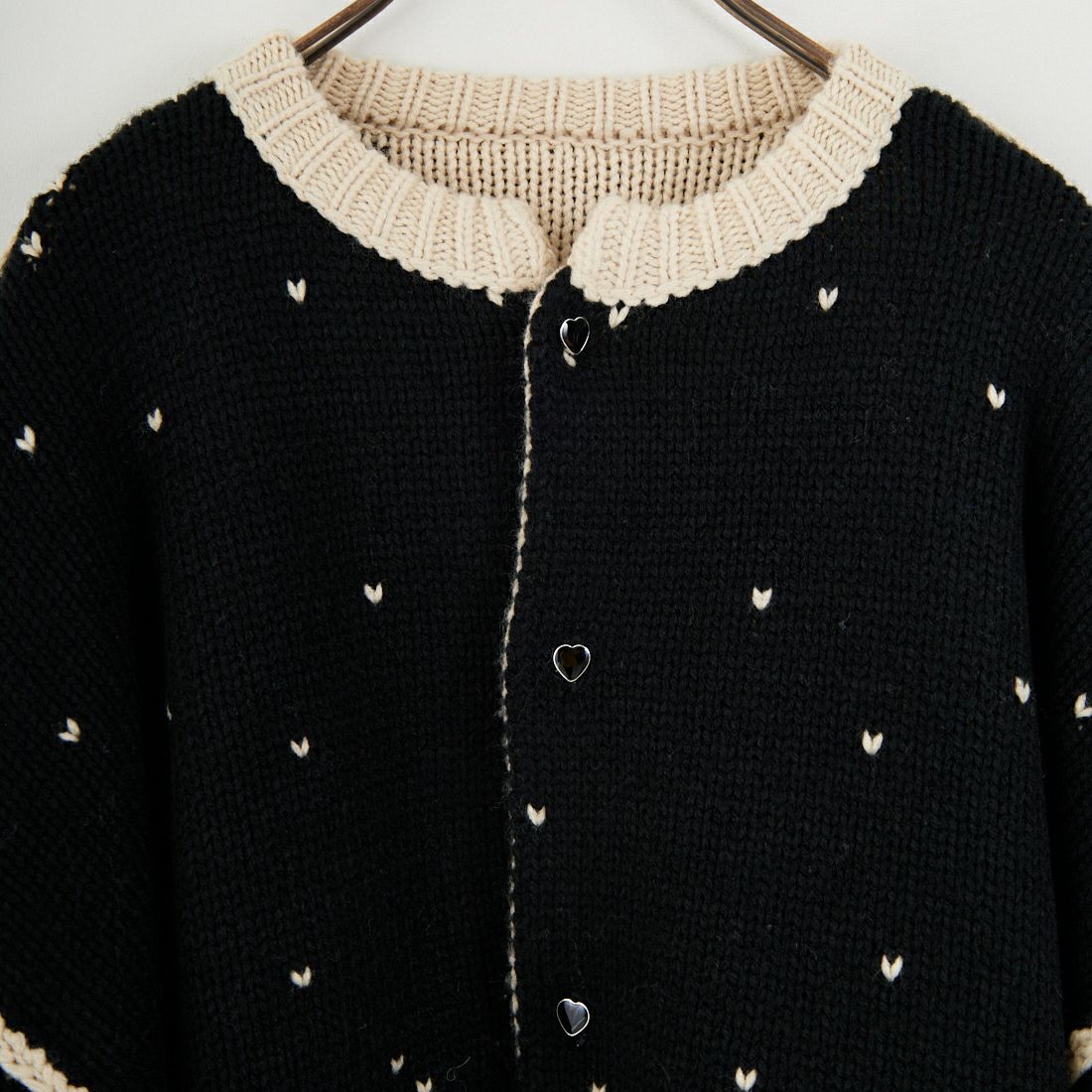 WILLFULLY [ウィルフリー] ハートドットジャガード リバーシブル