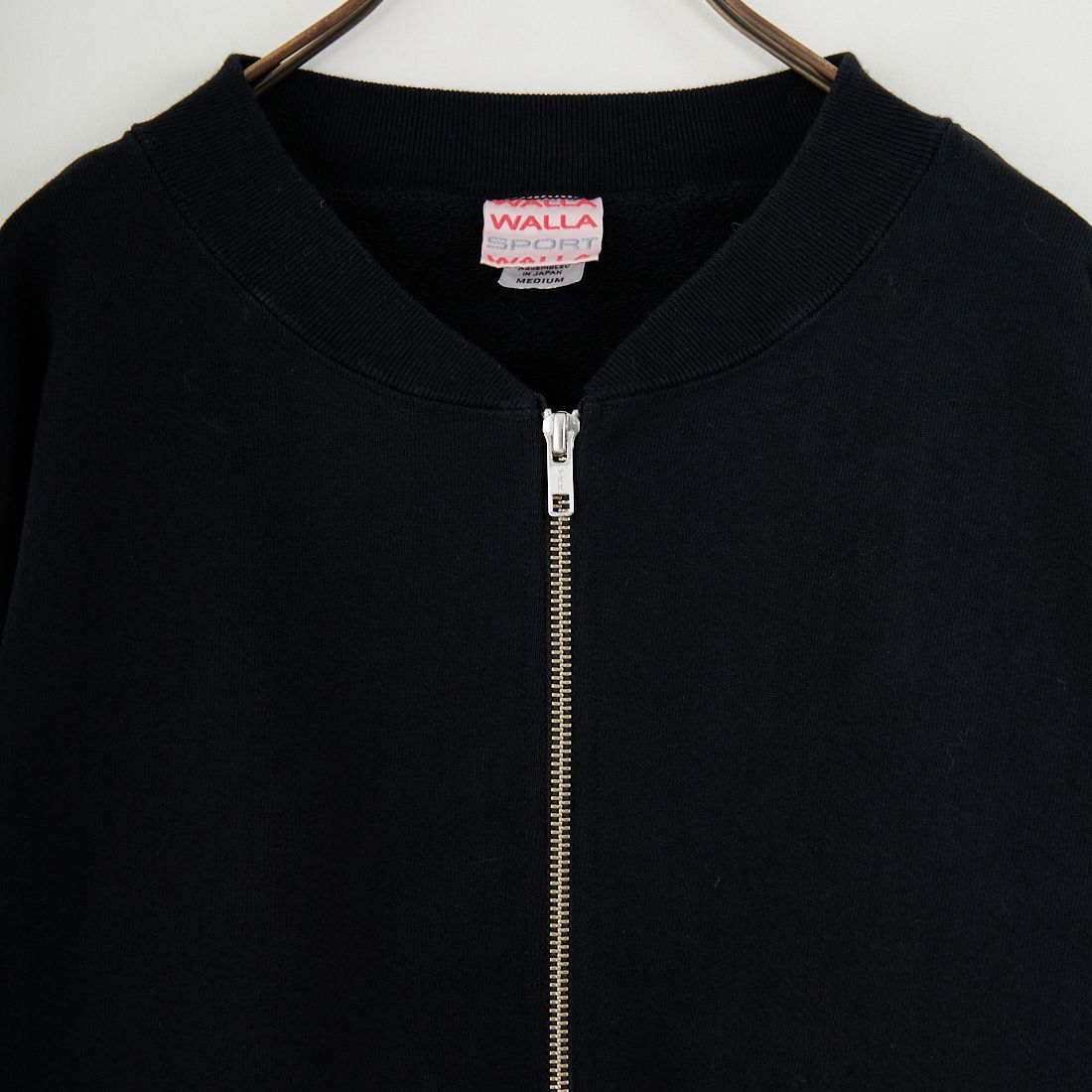 WALLA WALLA SPORT [ワラワラスポーツ] 13oz クルーネックカーディガン [130OZ-CREW-CARDIGAN] BLACK