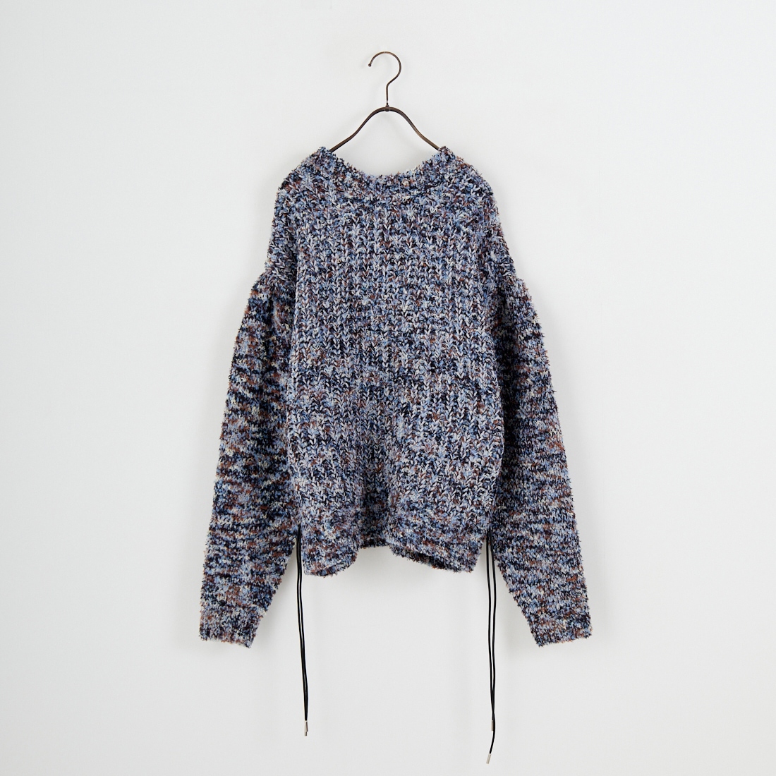 2way Neck Multi Border Knit Tops MAISON SPECIAL ファイヤーパターン ニット サイズ2