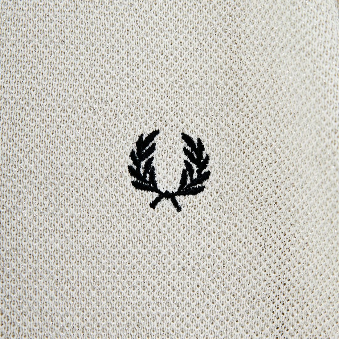 FRED PERRY [フレッドペリー] ツインティップライン メタリックニットポロシャツ [K1128] 560 ECRU