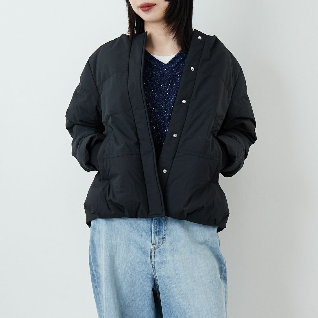 ﾌﾞﾗｯｸ&&モデル身長：162cm 着用サイズ：F&&