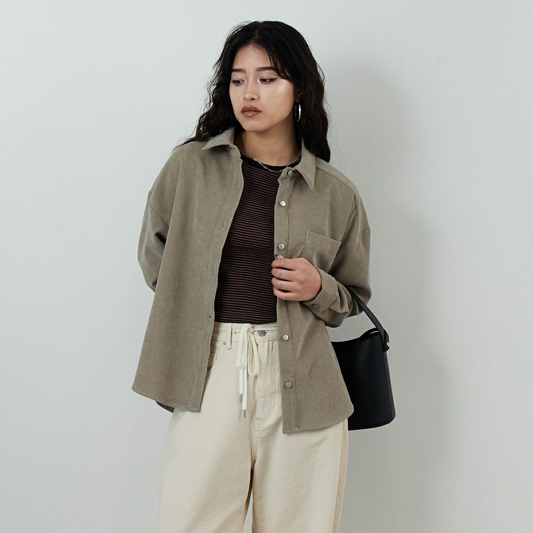 ｸﾞﾚｰﾍﾞｰｼﾞｭ&&モデル身長：162cm 着用サイズ：F&&