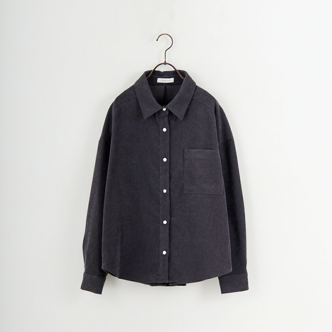 Jf Ready Made [ジイエフレディメイド] コーデュロイドロップタックブラウス [4225650] ﾁｬｺｰﾙｸﾞﾚｰ