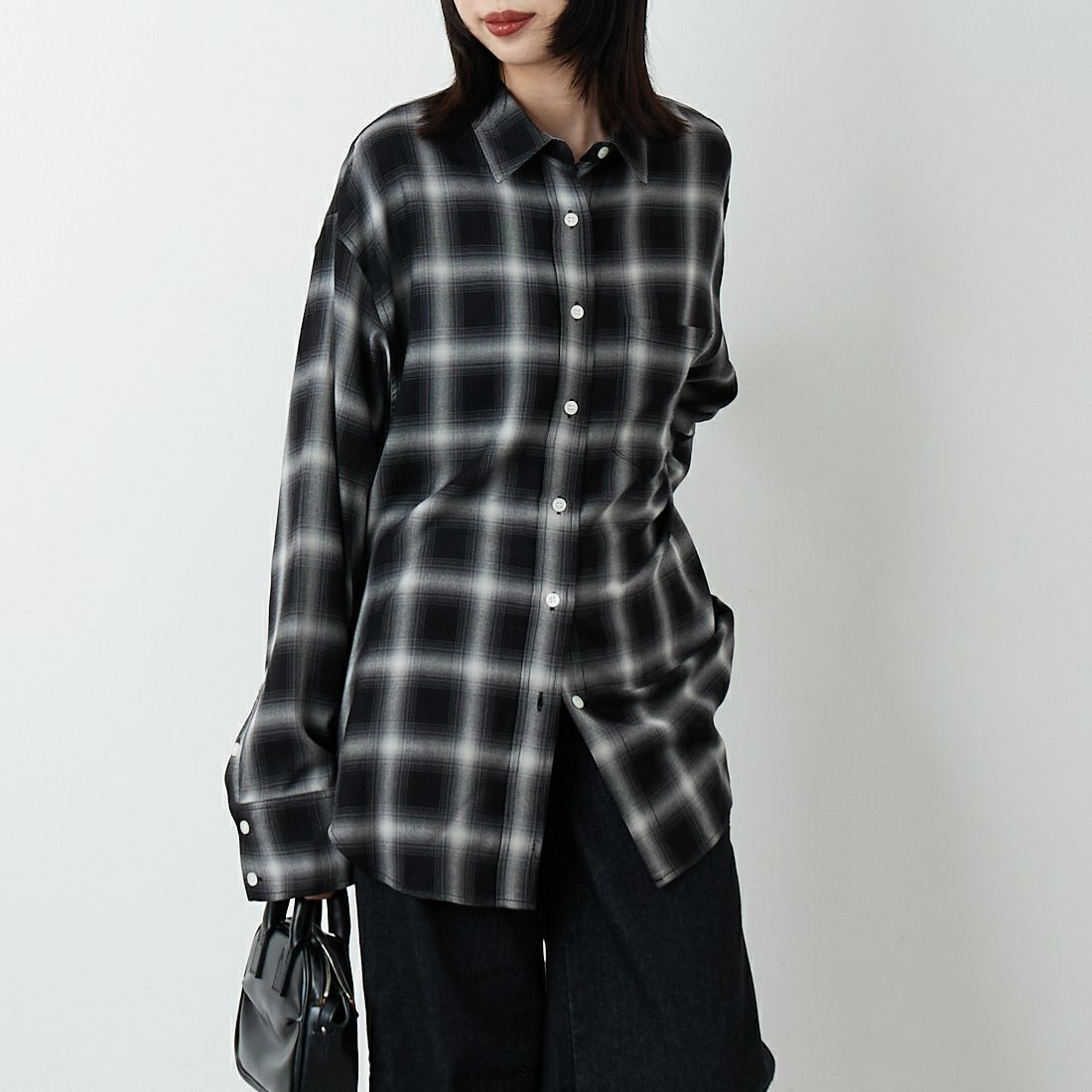 BLK&&モデル身長：162cm 着用サイズ：F&&