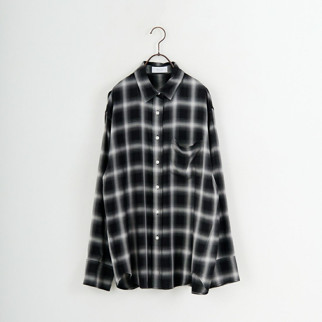 emmi チェックオーバーシャツ　新品タグ付き emmi ブラウス シャツ チェックオーバーシャツ レディース : ZOZOTOWN