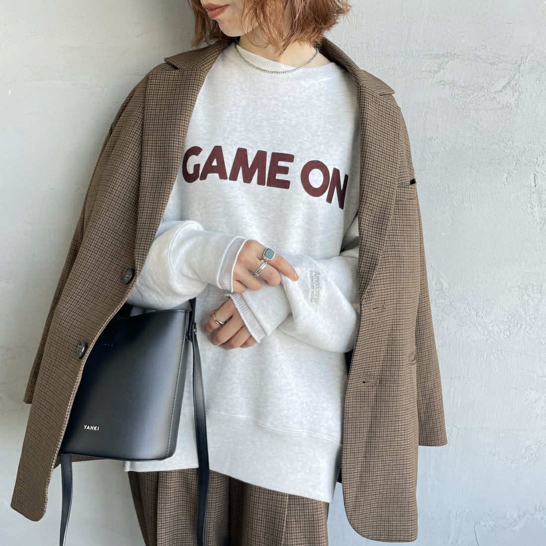 ｱｯｼｭ&&モデル身長：158cm 着用サイズ：ONE SIZE&&