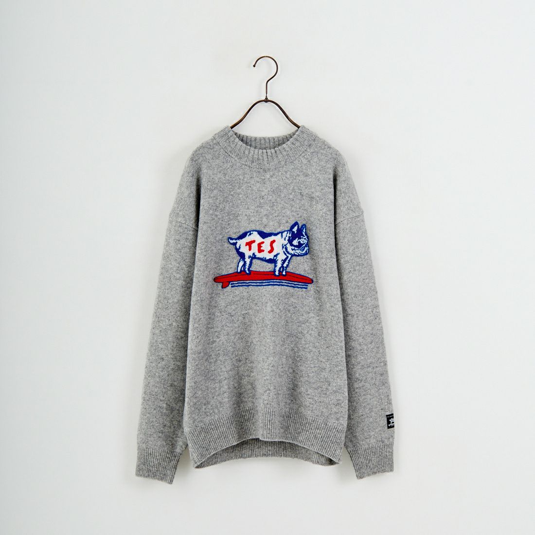 The Endless Summer [エンドレスサマー] BUHI サガラ刺繍ウールニット [AS-25774323] 03 MIX GRY