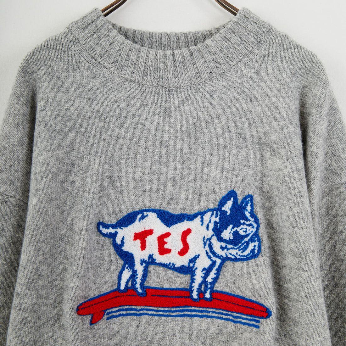 The Endless Summer [エンドレスサマー] BUHI サガラ刺繍ウールニット [AS-25774323] 03 MIX GRY