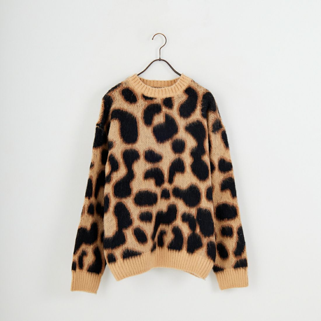 33Degrees [サーティスリーディグリーズ] バルキージャカードクルーネックニット [TDS-254-032] BRNﾚｵﾊﾟｰﾄﾞ