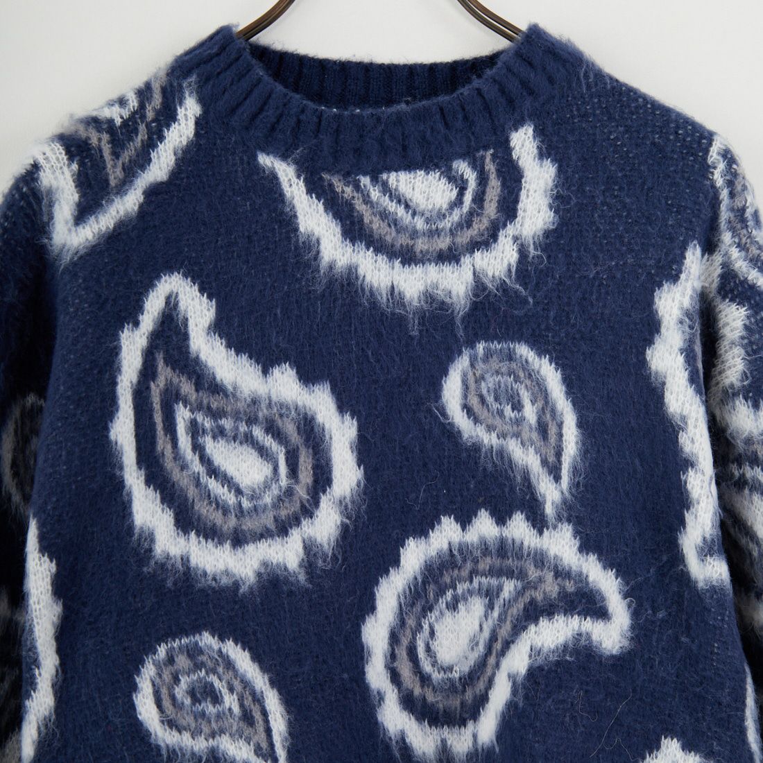 33Degrees [サーティスリーディグリーズ] バルキージャカードクルーネックニット [TDS-254-032] NVYﾍﾟｲｽﾞﾘｰ