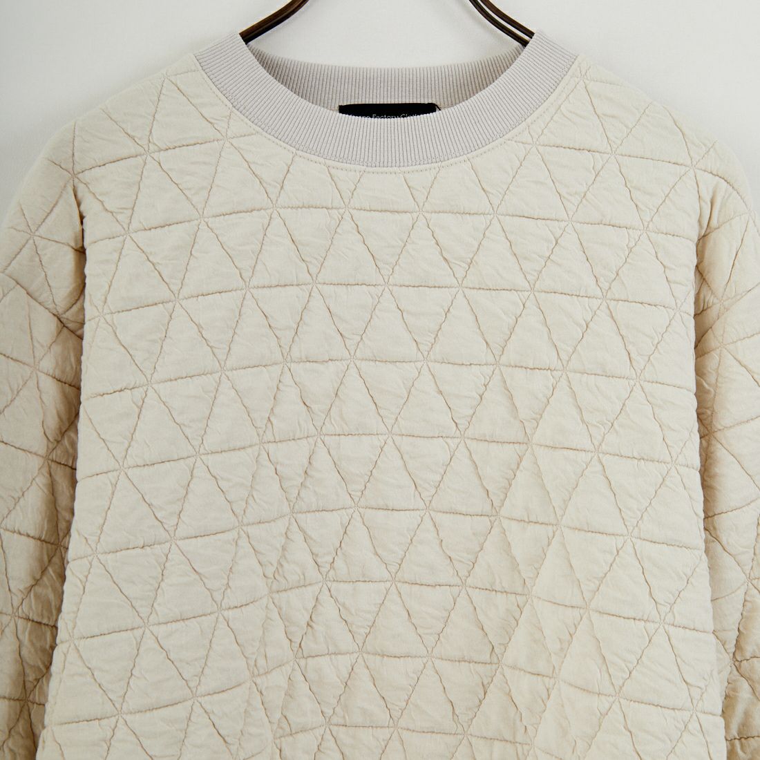 Jeans Factory Clothes [ジーンズファクトリークローズ] キルティング中綿クルーネックトップス [EPC-55222] 1 IVORY