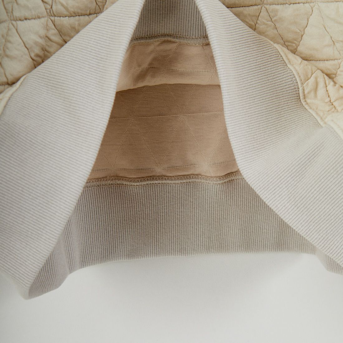 Jeans Factory Clothes [ジーンズファクトリークローズ] キルティング中綿クルーネックトップス [EPC-55222] 1 IVORY