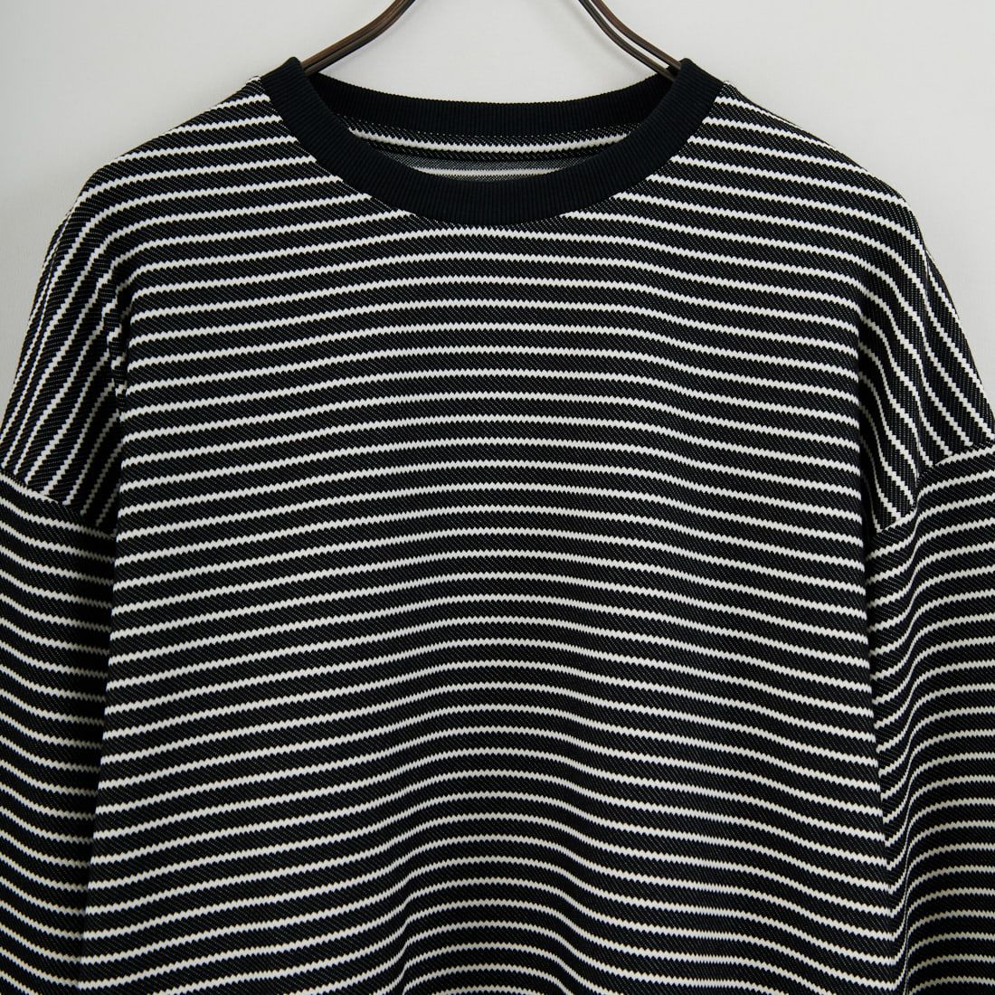 33Degrees [サーティスリーディグリーズ] ドロストボーダーTシャツ [331036IN] BLK/WHT