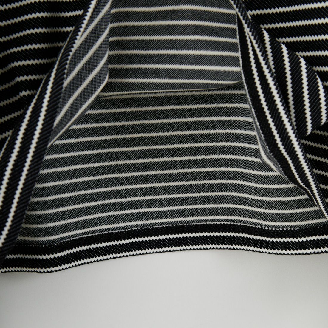 33Degrees [サーティスリーディグリーズ] ドロストボーダーTシャツ [331036IN] BLK/WHT