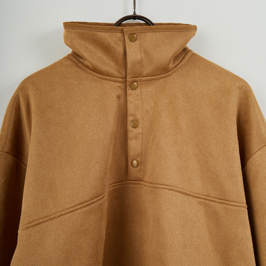 33Degrees [サーティースリーディグリーズ] スエードフリーススナッププルオーバー [25A-24001JF] BEIGE