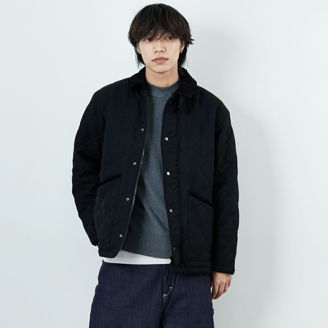 3 BLACK&&モデル身長：179cm 着用サイズ：M&&