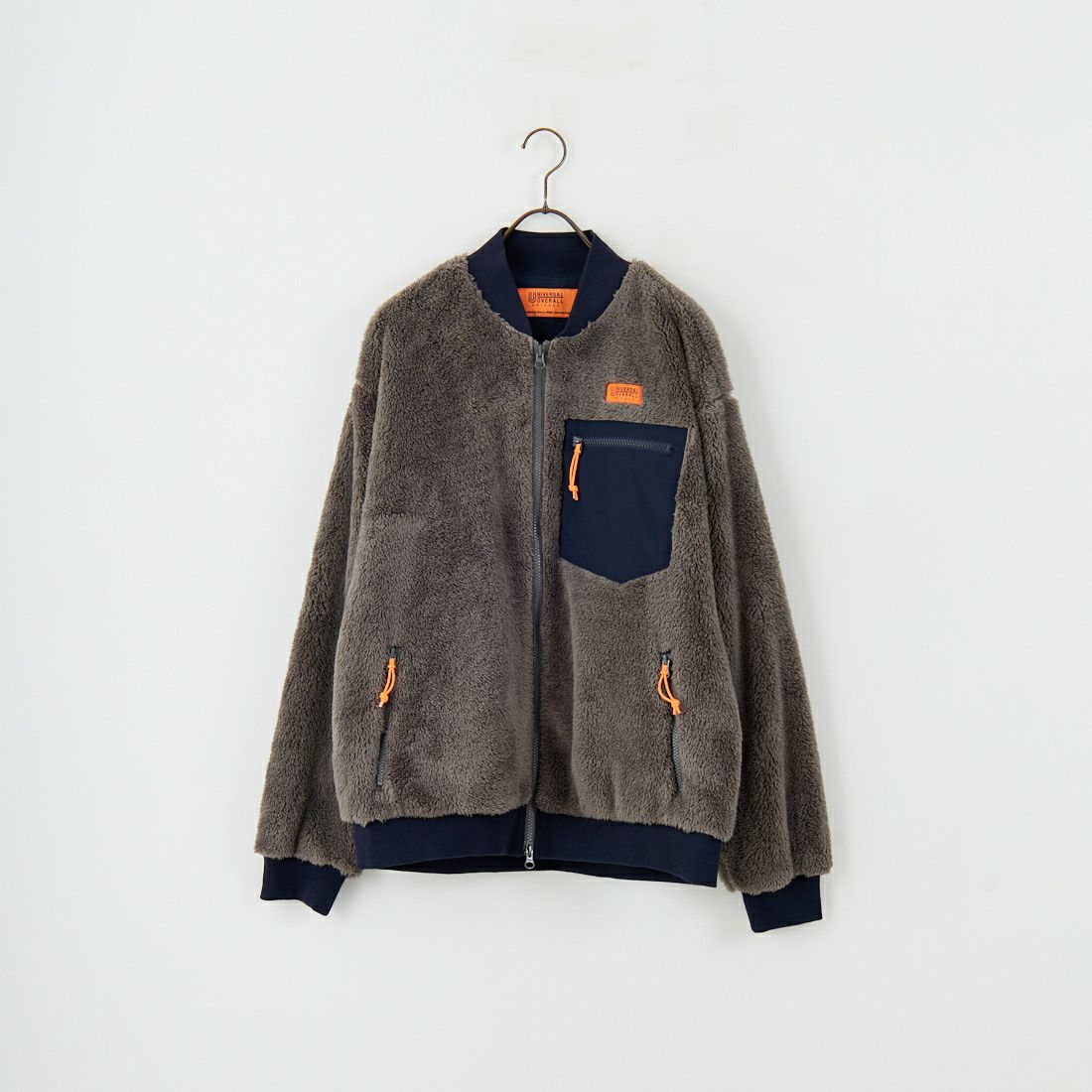 UNIVERSAL OVERALL [ユニバーサルオーバーオール] 別注 ボアフリース ボンバージャケット [U2531400IN-JF] CHARCOAL