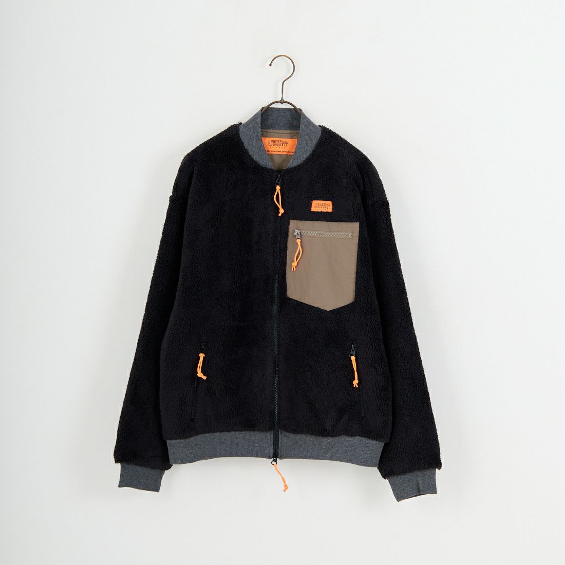 UNIVERSAL OVERALL [ユニバーサルオーバーオール] 別注 ボアフリース ボンバージャケット [U2531400IN-JF] BLACK